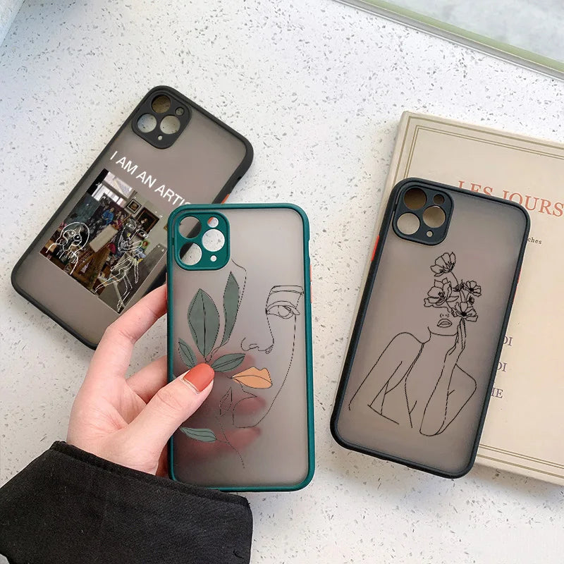 艺术复古抽象几何手机壳